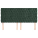 vidaXL Tăblii de pat, 4 buc, verde închis, 100x7x78/88 cm, catifea vidaXL Tăblii de pat, 4 buc, verde închis, 100x7x78/88 cm, catifea