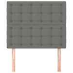 vidaXL Tăblii de pat, 2 buc, gri închis, 80x5x78/88 cm, textil vidaXL Tăblii de pat, 2 buc, gri închis, 80x5x78/88 cm, textil