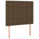 vidaXL Tăblii de pat, 2 buc, maro închis, 80x5x78/88 cm, textil vidaXL Tăblii de pat, 2 buc, maro închis, 80x5x78/88 cm, textil
