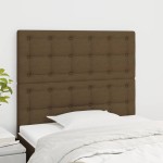 vidaXL Tăblii de pat, 2 buc, maro închis, 80x5x78/88 cm, textil vidaXL Tăblii de pat, 2 buc, maro închis, 80x5x78/88 cm, textil