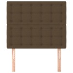 vidaXL Tăblii de pat, 2 buc, maro închis, 80x5x78/88 cm, textil vidaXL Tăblii de pat, 2 buc, maro închis, 80x5x78/88 cm, textil