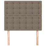 vidaXL Tăblii de pat, 2 buc, gri taupe, 80x5x78/88 cm, textil vidaXL Tăblii de pat, 2 buc, gri taupe, 80x5x78/88 cm, textil