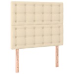 vidaXL Tăblii de pat, 2 buc, crem, 80x5x78/88 cm, textil vidaXL Tăblii de pat, 2 buc, crem, 80x5x78/88 cm, textil