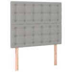 vidaXL Tăblii de pat, 2 buc, gri deschis, 90x5x78/88 cm, textil vidaXL Tăblii de pat, 2 buc, gri deschis, 90x5x78/88 cm, textil
