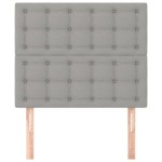 vidaXL Tăblii de pat, 2 buc, gri deschis, 90x5x78/88 cm, textil vidaXL Tăblii de pat, 2 buc, gri deschis, 90x5x78/88 cm, textil