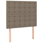 vidaXL Tăblii de pat, 2 buc, gri taupe, 90x5x78/88 cm, textil vidaXL Tăblii de pat, 2 buc, gri taupe, 90x5x78/88 cm, textil