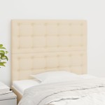 vidaXL Tăblii de pat, 2 buc, crem, 100x5x78/88 cm, textil vidaXL Tăblii de pat, 2 buc, crem, 100x5x78/88 cm, textil