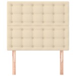 vidaXL Tăblii de pat, 2 buc, crem, 100x5x78/88 cm, textil vidaXL Tăblii de pat, 2 buc, crem, 100x5x78/88 cm, textil