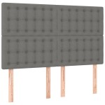 vidaXL Tăblii de pat, 4 buc, gri închis, 72x5x78/88 cm, textil vidaXL Tăblii de pat, 4 buc, gri închis, 72x5x78/88 cm, textil