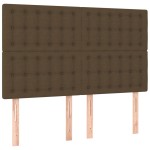 vidaXL Tăblii de pat, 4 buc, maro închis, 72x5x78/88 cm, textil vidaXL Tăblii de pat, 4 buc, maro închis, 72x5x78/88 cm, textil