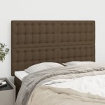 vidaXL Tăblii de pat, 4 buc, maro închis, 72x5x78/88 cm, textil vidaXL Tăblii de pat, 4 buc, maro închis, 72x5x78/88 cm, textil