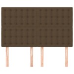 vidaXL Tăblii de pat, 4 buc, maro închis, 72x5x78/88 cm, textil vidaXL Tăblii de pat, 4 buc, maro închis, 72x5x78/88 cm, textil