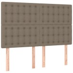 vidaXL Tăblii de pat, 4 buc, gri taupe, 72x5x78/88 cm, textil vidaXL Tăblii de pat, 4 buc, gri taupe, 72x5x78/88 cm, textil