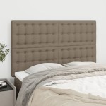 vidaXL Tăblii de pat, 4 buc, gri taupe, 72x5x78/88 cm, textil vidaXL Tăblii de pat, 4 buc, gri taupe, 72x5x78/88 cm, textil