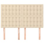 vidaXL Tăblii de pat, 4 buc, crem, 72x5x78/88 cm, textil vidaXL Tăblii de pat, 4 buc, crem, 72x5x78/88 cm, textil