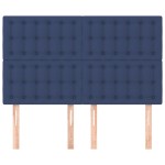 vidaXL Tăblii de pat, 4 buc, albastru, 72x5x78/88 cm, textil vidaXL Tăblii de pat, 4 buc, albastru, 72x5x78/88 cm, textil