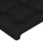 vidaXL Tăblii de pat, 4 buc, negru, 80x5x78/88 cm, textil vidaXL Tăblii de pat, 4 buc, negru, 80x5x78/88 cm, textil