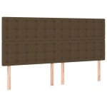 vidaXL Tăblii de pat, 4 buc, maro închis, 80x5x78/88 cm, textil vidaXL Tăblii de pat, 4 buc, maro închis, 80x5x78/88 cm, textil