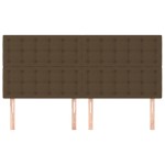 vidaXL Tăblii de pat, 4 buc, maro închis, 80x5x78/88 cm, textil vidaXL Tăblii de pat, 4 buc, maro închis, 80x5x78/88 cm, textil