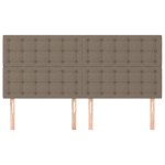 vidaXL Tăblii de pat, 4 buc, gri taupe, 80x5x78/88 cm, textil