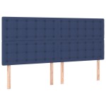 vidaXL Tăblii de pat, 4 buc, albastru, 80x5x78/88 cm, textil