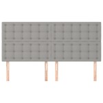 vidaXL Tăblii de pat, 4 buc, gri deschis, 90x5x78/88 cm, textil vidaXL Tăblii de pat, 4 buc, gri deschis, 90x5x78/88 cm, textil
