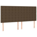 vidaXL Tăblii de pat, 4 buc, maro închis, 90x5x78/88 cm, textil vidaXL Tăblii de pat, 4 buc, maro închis, 90x5x78/88 cm, textil
