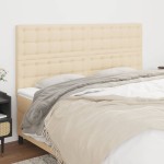 vidaXL Tăblii de pat, 4 buc, crem, 90x5x78/88 cm, textil vidaXL Tăblii de pat, 4 buc, crem, 90x5x78/88 cm, textil
