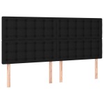 vidaXL Tăblii de pat, 4 buc, negru, 100x5x78/88 cm, textil vidaXL Tăblii de pat, 4 buc, negru, 100x5x78/88 cm, textil