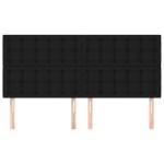 vidaXL Tăblii de pat, 4 buc, negru, 100x5x78/88 cm, textil vidaXL Tăblii de pat, 4 buc, negru, 100x5x78/88 cm, textil
