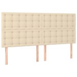 vidaXL Tăblii de pat, 4 buc, crem, 100x5x78/88 cm, textil vidaXL Tăblii de pat, 4 buc, crem, 100x5x78/88 cm, textil