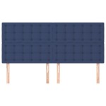 vidaXL Tăblii de pat, 4 buc, albastru, 100x5x78/88 cm, textil vidaXL Tăblii de pat, 4 buc, albastru, 100x5x78/88 cm, textil