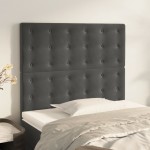 vidaXL Tăblii de pat, 2 buc, gri închis, 80x5x78/88 cm, catifea vidaXL Tăblii de pat, 2 buc, gri închis, 80x5x78/88 cm, catifea