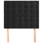 vidaXL Tăblii de pat, 2 buc, negru, 80x5x78/88 cm, catifea vidaXL Tăblii de pat, 2 buc, negru, 80x5x78/88 cm, catifea