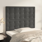 vidaXL Tăblii de pat, 2 buc, gri închis, 90x5x78/88 cm, catifea vidaXL Tăblii de pat, 2 buc, gri închis, 90x5x78/88 cm, catifea