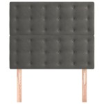 vidaXL Tăblii de pat, 2 buc, gri închis, 90x5x78/88 cm, catifea vidaXL Tăblii de pat, 2 buc, gri închis, 90x5x78/88 cm, catifea