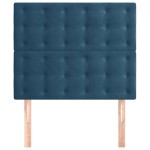 vidaXL Tăblii de pat, 2 buc, albastru închis, 90x5x78/88 cm, catifea vidaXL Tăblii de pat, 2 buc, albastru închis, 90x5x78/88 cm, catifea
