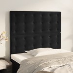 vidaXL Tăblii de pat, 2 buc, negru, 100x5x78/88 cm, catifea