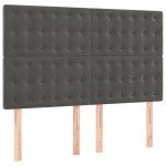 vidaXL Tăblii de pat, 4 buc, gri închis, 72x5x78/88 cm, catifea vidaXL Tăblii de pat, 4 buc, gri închis, 72x5x78/88 cm, catifea