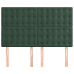 vidaXL Tăblii de pat, 4 buc, verde închis, 72x5x78/88 cm, catifea vidaXL Tăblii de pat, 4 buc, verde închis, 72x5x78/88 cm, catifea
