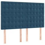 vidaXL Tăblii de pat, 4 buc, albastru închis, 72x5x78/88 cm, catifea vidaXL Tăblii de pat, 4 buc, albastru închis, 72x5x78/88 cm, catifea
