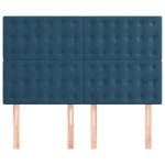 vidaXL Tăblii de pat, 4 buc, albastru închis, 72x5x78/88 cm, catifea vidaXL Tăblii de pat, 4 buc, albastru închis, 72x5x78/88 cm, catifea