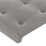 vidaXL Tăblii de pat, 4 buc, gri deschis, 80x5x78/88 cm, catifea vidaXL Tăblii de pat, 4 buc, gri deschis, 80x5x78/88 cm, catifea