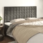 vidaXL Tăblii de pat, 4 buc, gri închis, 80x5x78/88 cm, catifea vidaXL Tăblii de pat, 4 buc, gri închis, 80x5x78/88 cm, catifea