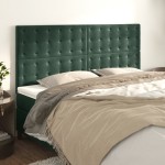 vidaXL Tăblii de pat, 4 buc, verde închis, 80x5x78/88 cm, catifea vidaXL Tăblii de pat, 4 buc, verde închis, 80x5x78/88 cm, catifea
