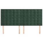 vidaXL Tăblii de pat, 4 buc, verde închis, 80x5x78/88 cm, catifea vidaXL Tăblii de pat, 4 buc, verde închis, 80x5x78/88 cm, catifea