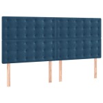 vidaXL Tăblii de pat, 4 buc, albastru închis, 80x5x78/88 cm, catifea vidaXL Tăblii de pat, 4 buc, albastru închis, 80x5x78/88 cm, catifea