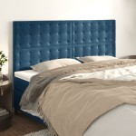 vidaXL Tăblii de pat, 4 buc, albastru închis, 80x5x78/88 cm, catifea vidaXL Tăblii de pat, 4 buc, albastru închis, 80x5x78/88 cm, catifea