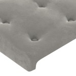 vidaXL Tăblii de pat, 4 buc, gri deschis, 90x5x78/88 cm, catifea vidaXL Tăblii de pat, 4 buc, gri deschis, 90x5x78/88 cm, catifea