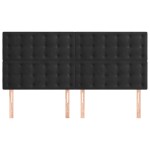 vidaXL Tăblii de pat, 4 buc, negru, 90x5x78/88 cm, catifea vidaXL Tăblii de pat, 4 buc, negru, 90x5x78/88 cm, catifea